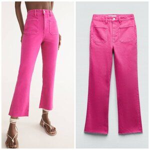 High Rise Pink Jeans